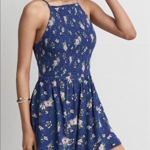 American Eagle Blue Floral Romper